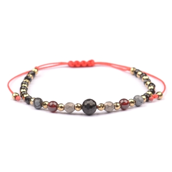 Bransoletka celebrytka TURMALIN + znak zodiaku SKORPION zodiak